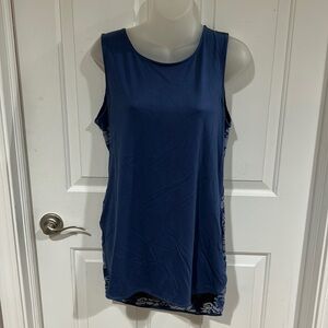 Tangerine sz Medium Layered hi low tank top GUC B33